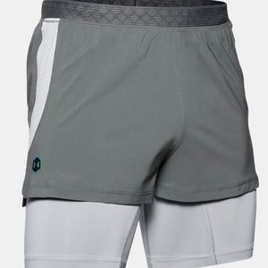 NWT Men's Under Armour RUSH Run 2-in-1 Shorts-
Medium